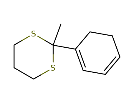 Molecular Structure of 56028-79-6 (1,3-Dithiane, 2-(1,3-cyclohexadien-1-yl)-2-methyl-)