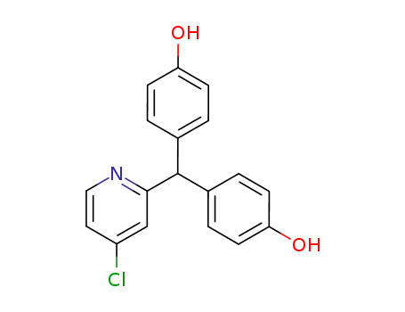 Molecular Structure of 63071-21-6 (Phenol, 4,4'-[(4-chloro-2-pyridinyl)methylene]bis-)