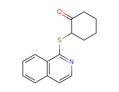 Molecular Structure of 58006-84-1 (Cyclohexanone, 2-(1-isoquinolinylthio)-)