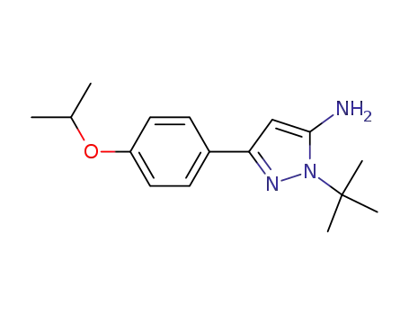 Molecular Structure of 847774-92-9 (1H-Pyrazol-5-amine, 1-(1,1-dimethylethyl)-3-[4-(1-methylethoxy)phenyl]-)