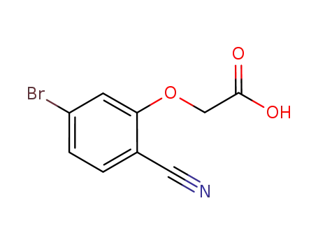 Molecular Structure of 609804-67-3 (Acetic acid, (5-bromo-2-cyanophenoxy)-)