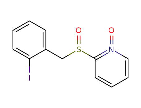 Molecular Structure of 60264-39-3 (Pyridine, 2-[[(2-iodophenyl)methyl]sulfinyl]-, 1-oxide)