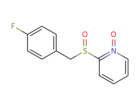 Molecular Structure of 62381-94-6 (Pyridine, 2-[[(4-fluorophenyl)methyl]sulfinyl]-, 1-oxide)