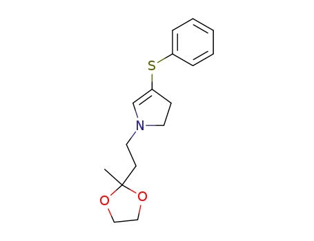1H-Pyrrole,
2,3-dihydro-1-[2-(2-methyl-1,3-dioxolan-2-yl)ethyl]-4-(phenylthio)-