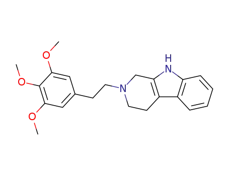 Molecular Structure of 66543-75-7 (1H-Pyrido[3,4-b]indole,
2,3,4,9-tetrahydro-2-[2-(3,4,5-trimethoxyphenyl)ethyl]-)