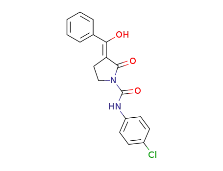 Molecular Structure of 63806-87-1 (1-Pyrrolidinecarboxamide,
N-(4-chlorophenyl)-3-(hydroxyphenylmethylene)-2-oxo-)