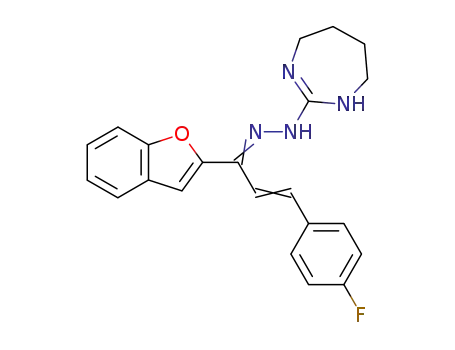 Molecular Structure of 58583-10-1 (2H-1,3-Diazepin-2-one, hexahydro-,
[1-(2-benzofuranyl)-3-(4-fluorophenyl)-2-propenylidene]hydrazone)