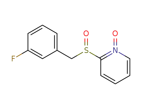 Molecular Structure of 62381-95-7 (Pyridine, 2-[[(3-fluorophenyl)methyl]sulfinyl]-, 1-oxide)