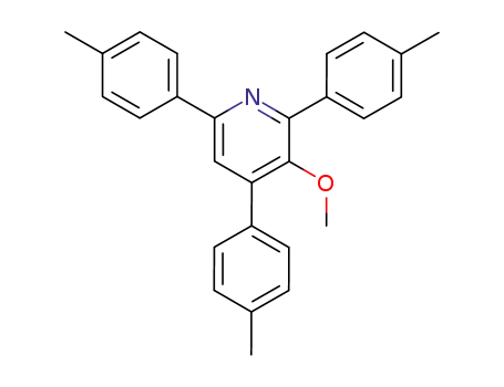 Molecular Structure of 65129-38-6 (Pyridine, 3-methoxy-2,4,6-tris(4-methylphenyl)-)
