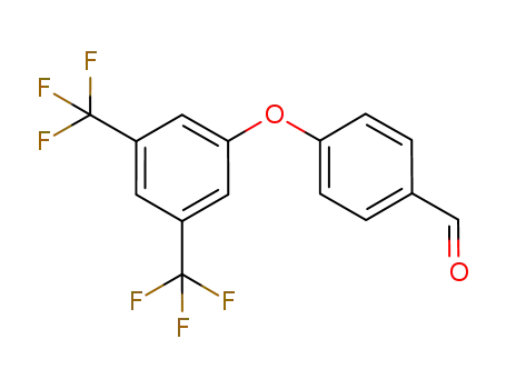 Molecular Structure of 571206-22-9 (Benzaldehyde, 4-[3,5-bis(trifluoromethyl)phenoxy]-)