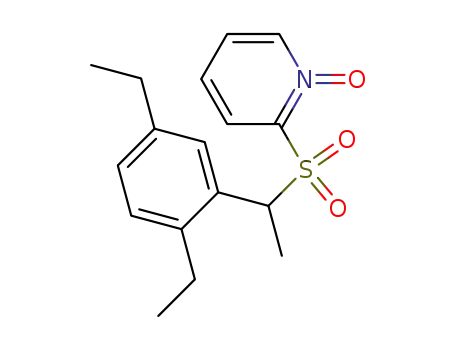 Molecular Structure of 60264-48-4 (Pyridine, 2-[[1-(2,5-diethylphenyl)ethyl]sulfonyl]-, 1-oxide)