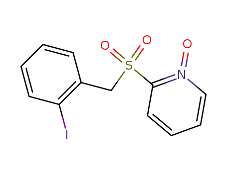 Molecular Structure of 60264-43-9 (Pyridine, 2-[[(2-iodophenyl)methyl]sulfonyl]-, 1-oxide)