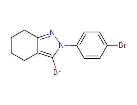 Molecular Structure of 63419-50-1 (2H-Indazole, 3-bromo-2-(4-bromophenyl)-4,5,6,7-tetrahydro-)