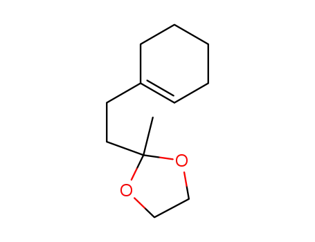Molecular Structure of 61759-42-0 (1,3-Dioxolane, 2-[2-(1-cyclohexen-1-yl)ethyl]-2-methyl-)