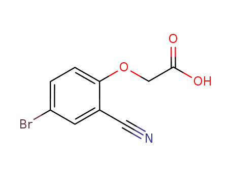 Molecular Structure of 609804-63-9 (Acetic acid, (4-bromo-2-cyanophenoxy)-)