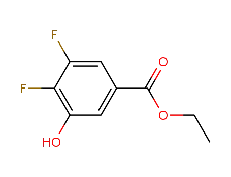Molecular Structure of 847943-86-6 (Benzoic acid, 3,4-difluoro-5-hydroxy-, ethyl ester)