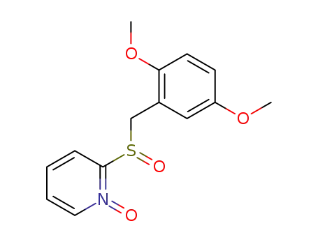 Molecular Structure of 60264-50-8 (Pyridine, 2-[[(2,5-dimethoxyphenyl)methyl]sulfinyl]-, 1-oxide)