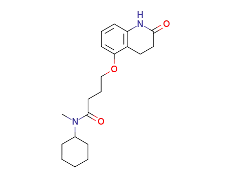 Molecular Structure of 69592-39-8 (Butanamide,
N-cyclohexyl-N-methyl-4-[(1,2,3,4-tetrahydro-2-oxo-5-quinolinyl)oxy]-)