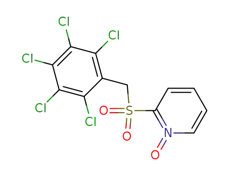 Molecular Structure of 60264-26-8 (Pyridine, 2-[[(pentachlorophenyl)methyl]sulfonyl]-, 1-oxide)
