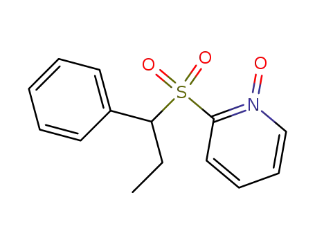 Molecular Structure of 62382-03-0 (Pyridine, 2-[(1-phenylpropyl)sulfonyl]-, 1-oxide)