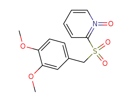 Molecular Structure of 60264-47-3 (Pyridine, 2-[[(3,4-dimethoxyphenyl)methyl]sulfonyl]-, 1-oxide)
