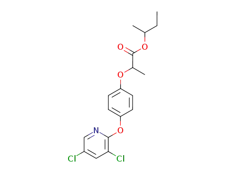 Molecular Structure of 60074-51-3 (Propanoic acid, 2-[4-[(3,5-dichloro-2-pyridinyl)oxy]phenoxy]-,
1-methylpropyl ester)