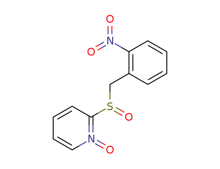 Molecular Structure of 60264-37-1 (Pyridine, 2-[[(2-nitrophenyl)methyl]sulfinyl]-, 1-oxide)