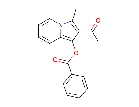 Molecular Structure of 63272-93-5 (Ethanone, 1-[1-(benzoyloxy)-3-methyl-2-indolizinyl]-)