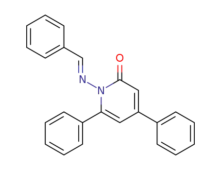 Molecular Structure of 26478-99-9 (2(1H)-Pyridinone, 4,6-diphenyl-1-[(phenylmethylene)amino]-)