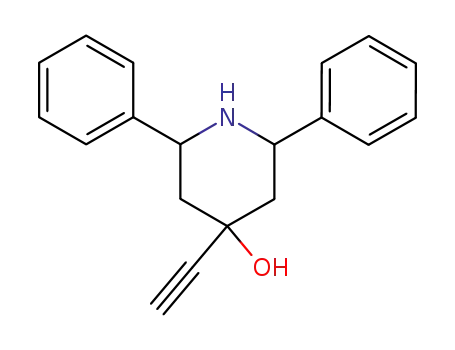 Molecular Structure of 19973-21-8 (4-Piperidinol, 4-ethynyl-2,6-diphenyl-)