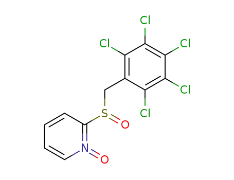 Molecular Structure of 60264-28-0 (Pyridine, 2-[[(pentachlorophenyl)methyl]sulfinyl]-, 1-oxide)