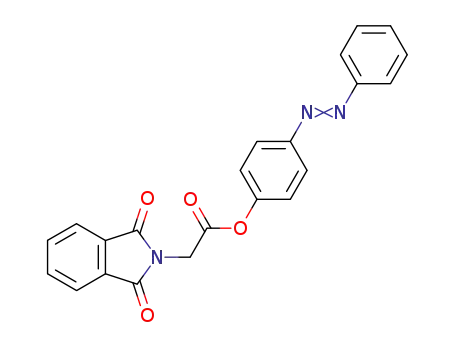 Molecular Structure of 58455-51-9 (2H-Isoindole-2-acetic acid, 1,3-dihydro-1,3-dioxo-, 4-(phenylazo)phenyl
ester)