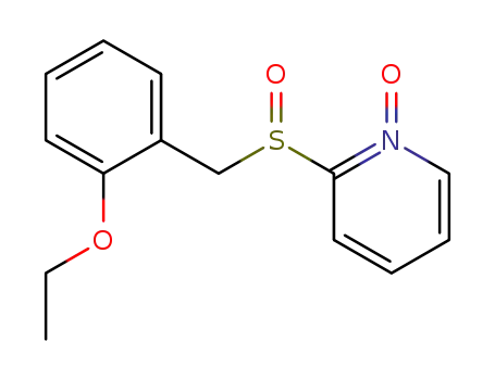 Molecular Structure of 62382-19-8 (Pyridine, 2-[[(2-ethoxyphenyl)methyl]sulfinyl]-, 1-oxide)