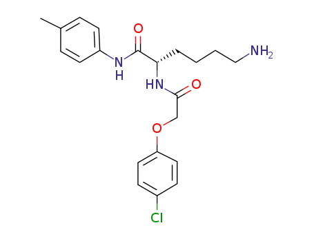 Molecular Structure of 918435-92-4 (Hexanamide,
6-amino-2-[[2-(4-chlorophenoxy)acetyl]amino]-N-(4-methylphenyl)-,
(2S)-)