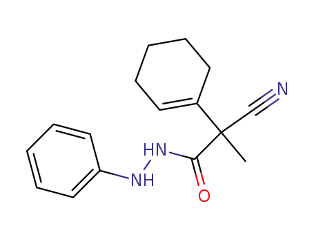 1-Cyclohexene-1-acetic acid, a-cyano-a-methyl-, 2-phenylhydrazide
