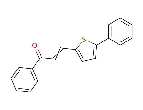 Molecular Structure of 19163-30-5 (2-Propen-1-one, 1-phenyl-3-(5-phenyl-2-thienyl)-)