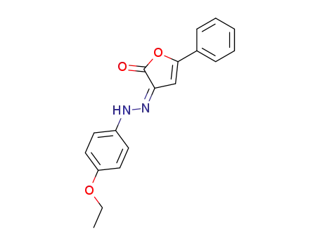 Molecular Structure of 62421-11-8 (2,3-Furandione, 5-phenyl-, 3-[(4-ethoxyphenyl)hydrazone])