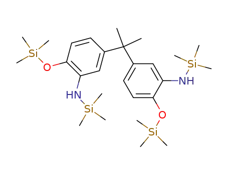 Molecular Structure of 60048-22-8 (Silanamine,
N,N'-[(1-methylethylidene)bis[6-[(trimethylsilyl)oxy]-3,1-phenylene]]bis[1,
1,1-trimethyl-)