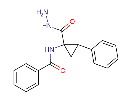 Cyclopropanecarboxylic acid, 1-(benzoylamino)-2-phenyl-, hydrazide
