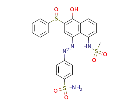 Benzenesulfonamide,
4-[[4-hydroxy-8-[(methylsulfonyl)amino]-3-(phenylsulfinyl)-1-naphthalenyl]
azo]-