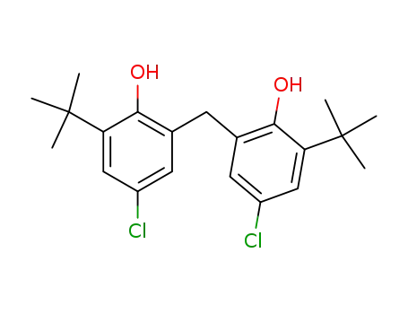 Molecular Structure of 1919-83-1 (Phenol, 2,2'-methylenebis[4-chloro-6-(1,1-dimethylethyl)-)