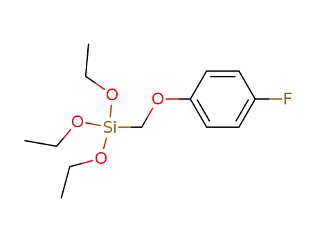 Molecular Structure of 61463-97-6 (Silane, triethoxy[(4-fluorophenoxy)methyl]-)