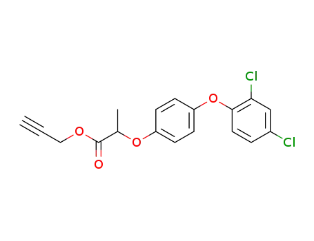 Molecular Structure of 65633-80-9 (Propanoic acid, 2-[4-(2,4-dichlorophenoxy)phenoxy]-, 2-propynyl ester)
