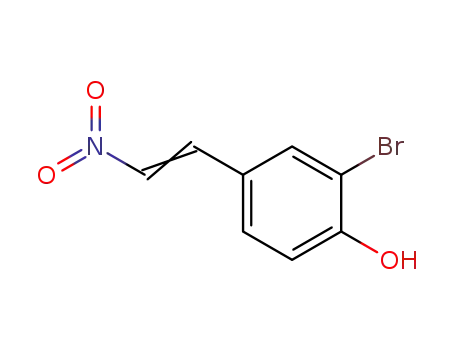 Molecular Structure of 61131-62-2 (Phenol, 2-bromo-4-(2-nitroethenyl)-)