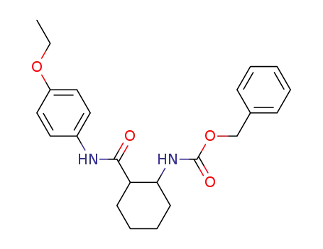 Molecular Structure of 61935-70-4 (Carbamic acid, [2-[[(4-ethoxyphenyl)amino]carbonyl]cyclohexyl]-,
phenylmethyl ester, cis-)