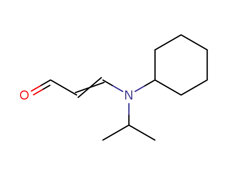 Molecular Structure of 63271-20-5 (2-Propenal, 3-[cyclohexyl(1-methylethyl)amino]-)