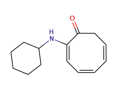 Molecular Structure of 61173-57-7 (2,4,6-Cyclooctatrien-1-one, 2-(cyclohexylamino)-)
