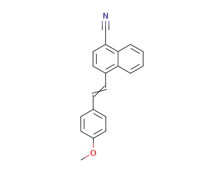 Molecular Structure of 38598-27-5 (1-Naphthalenecarbonitrile, 4-[2-(4-methoxyphenyl)ethenyl]-)
