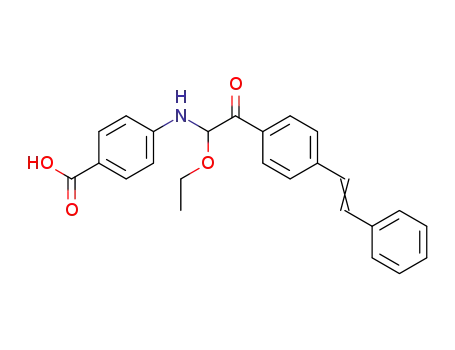 Benzoic acid,
4-[[1-ethoxy-2-oxo-2-[4-(2-phenylethenyl)phenyl]ethyl]amino]-