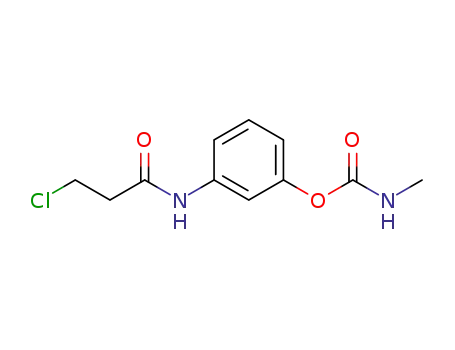 Molecular Structure of 25762-45-2 (Propanamide,3-chloro-N-[3-[[(methylamino)carbonyl]oxy]phenyl]-)